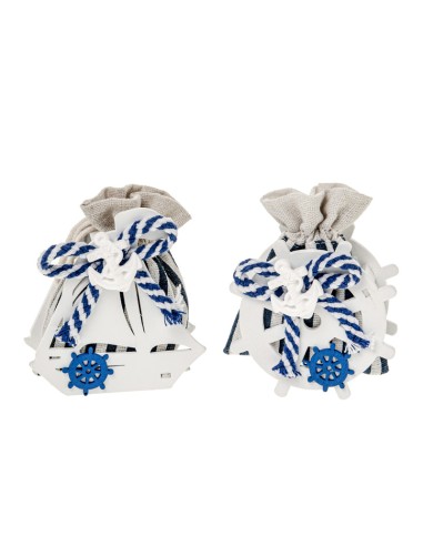 Sacchetto portaconfetti Mare / Ancora 9cm | G3S