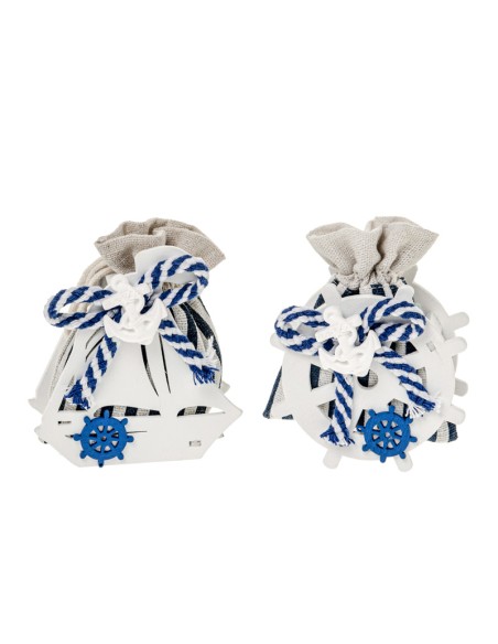 Sacchetto portaconfetti Mare / Ancora 9cm | G3S