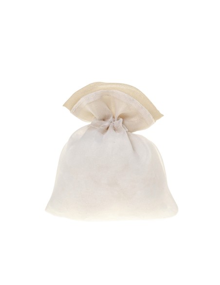 Bicolor Sacchetto portaconfetti Bianco 10x12cm | G3S