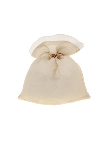 Bicolor Sacchetto portaconfetti Crema 10x12cm | G3S