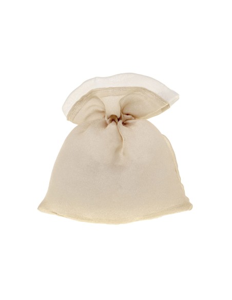Bicolor Sacchetto portaconfetti Crema 10x12cm | G3S
