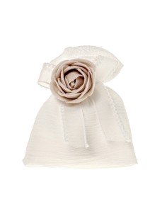 Bocciolo Sacchetto portaconfetti Rosa Beige 10x12cm | G3S