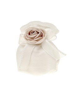 Bocciolo Sacchetto quadrato Rosa Beige 10cm | G3S