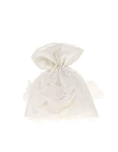 Butterfly Sacchetto portaconfetti Farfalla Bianco 10x12cm | G3S