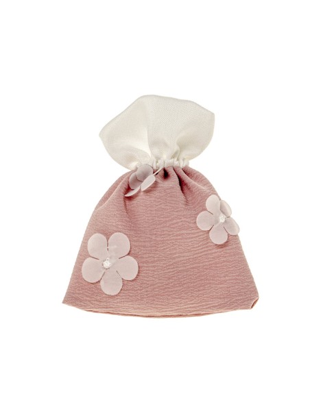 Flower Sacchetto portaconfetti Fiore Rosa antico 10x12cm | G3S
