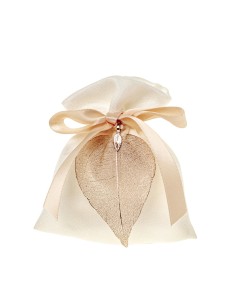 Foglia Sacchetto portaconfetti Pesca 10x12cm | G3S