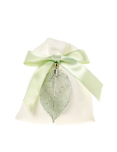 Foglia Sacchetto portaconfetti Verde 10x12cm | G3S
