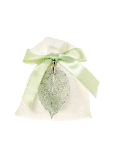 Foglia Sacchetto portaconfetti Verde 10x12cm | G3S