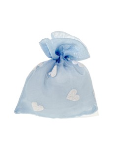 Glitter Heart Sacchetto portaconfetti Cuore Cielo 10x12cm | G3S