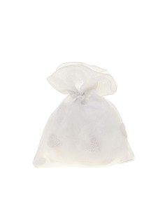 Heart Sacchetto portaconfetti Cuore Bianco 10x12cm | G3S