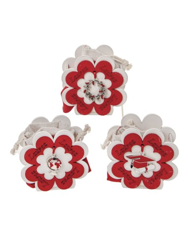 Quadrifoglio Portaconfetti Laurea 8cm SC690 | G3S