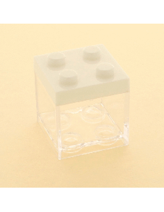 Scatolina Cube Box in plexiglass Bianco 5x5x5cm | G3S