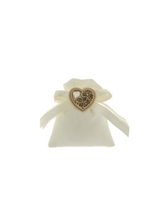 Due Cuori Sacchetto portaconfetti Cuore 10x12cm | G3S