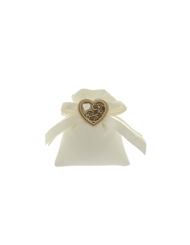 Due Cuori Sacchetto portaconfetti Cuore 10x12cm | G3S