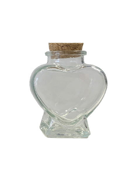 Contenitore portaconfetti in vetro a cuore 6,5cm x h9cm | G3S