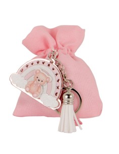 Baleno Sacchetto Portaconfetti con Portachiavi Rosa 8x10cm SC736 | G3S