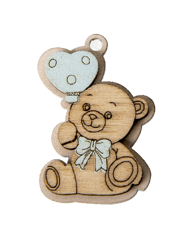 Decorazione in legno Orsetto Cielo 4cm | G3S