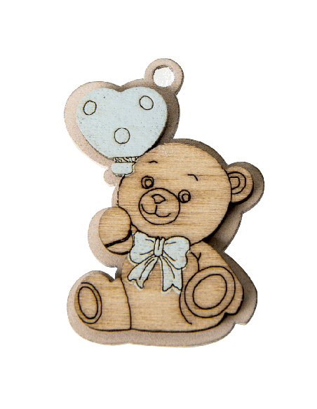 Decorazione in legno Orsetto Cielo 4cm | G3S