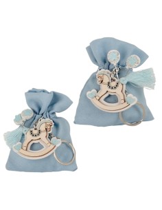 Cavallino Sacchetto Portaconfetti con Portachiavi Cielo - 2 soggetti assortiti SC731 | G3S