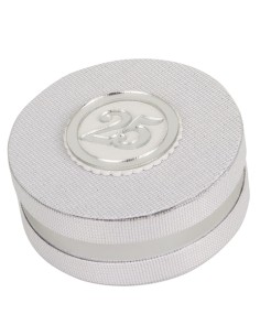 Life Scatola portaconfetti Silver Ø10cm x h4cm C2835 | G3S