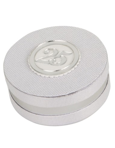 Life Scatola portaconfetti Silver Ø10cm x h4cm C2835 | G3S