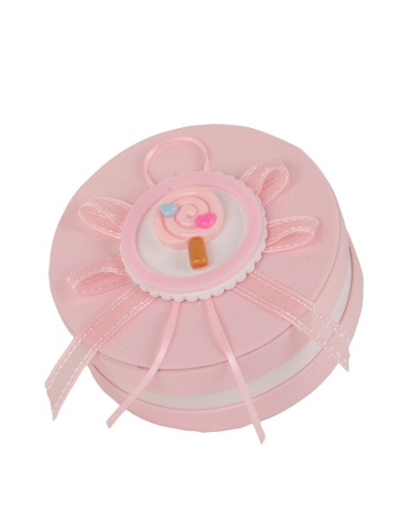 Mella Scatolina Portaconfetti Rosa Ø10cm x h4cm SC740 | G3S