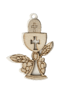 Decorazione in legno Calice Comunione 5cm | G3S