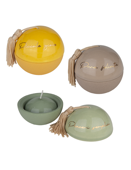 Ball Portacandela sfera Colore - 3 soggetti assortiti Ø7cm | G3S Bomboniere