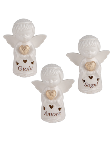 Celeste Lampada LED Angelo Celeste - 3 soggetti assortiti h10cm | Vendita Ingrosso G3S