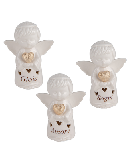 Celeste Lampada LED Angelo Celeste - 3 soggetti assortiti h10cm | Vendita Ingrosso G3S