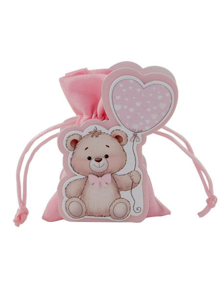 Cento Cuori Portaconfetti Rosa Baby 9cm | G3S Bomboniere
