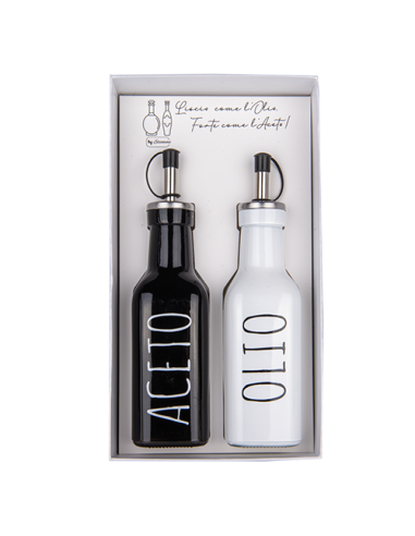 Chef Set olio e aceto h19cm con scatola | G3S Ingrosso