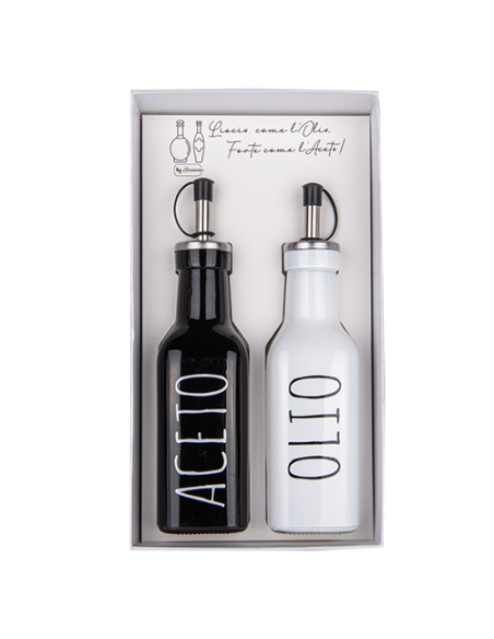 Chef Set olio e aceto h19cm con scatola | G3S Ingrosso