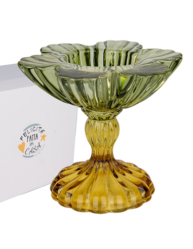 Colorfull Portacandela Green h8,5cm con scatola | Vendita Ingrosso G3S