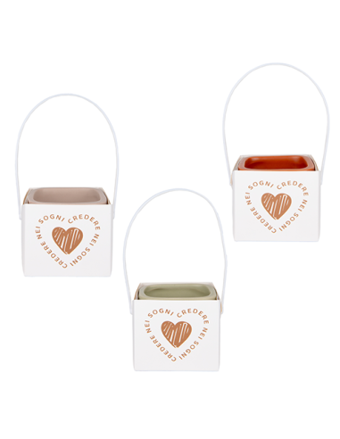 Credere Portapiantina - 3 soggetti assortiti 8cm x h7cm | G3S Bomboniere