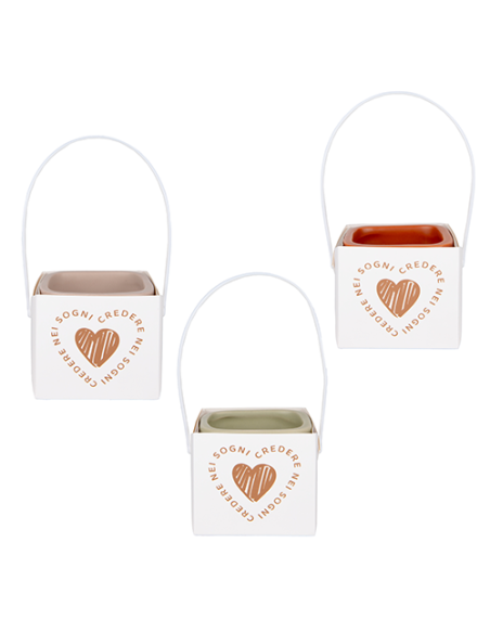 Credere Portapiantina - 3 soggetti assortiti 8cm x h7cm | G3S Bomboniere