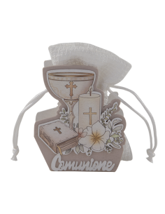 Croce Portaconfetti Calice Comunione 8cm | Vendita Ingrosso G3S