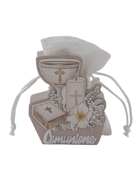 Croce Portaconfetti Calice Comunione 8cm | Vendita Ingrosso G3S