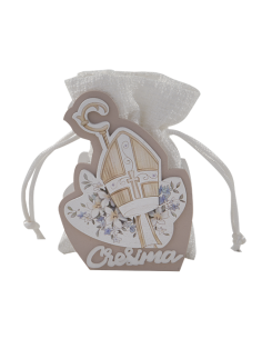 Croce Portaconfetti Mitria Cresima 8cm | G3S Bomboniere