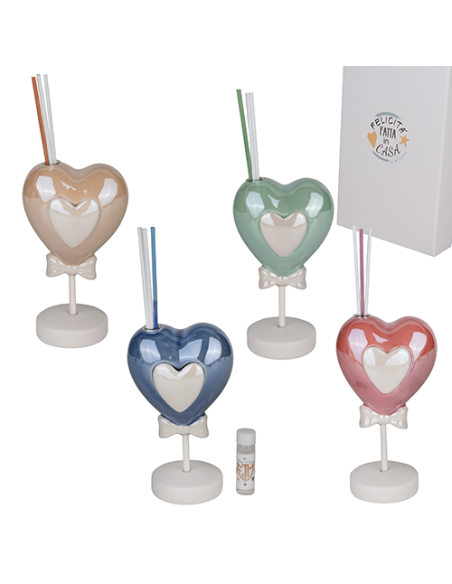 Cuore Diffusore - 4 soggetti assortiti h14cm con scatola | G3S
