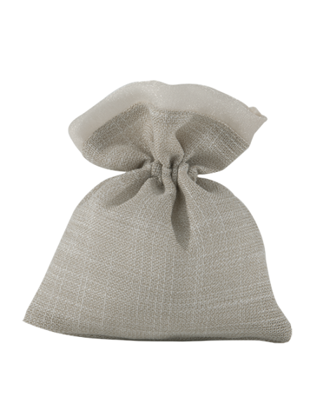 Ellisse Sacchetto Beige 10x12cm | G3S Bomboniere