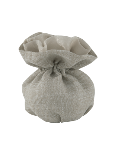 Ellisse Sacchetto tondo Palla Beige h10cm | G3S Ingrosso