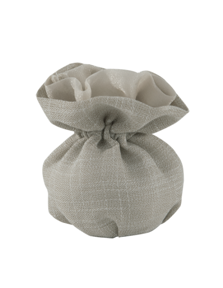 Ellisse Sacchetto tondo Palla Beige h10cm | G3S Ingrosso