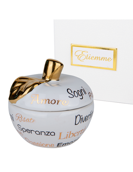 Estasi Scatola Bianco Ø8cm x h7,5cm con scatola | G3S Ingrosso
