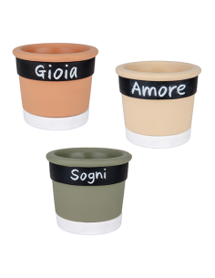 Gesso Portapiantina - 3 soggetti assortiti Ø10cm x h9cm | G3S