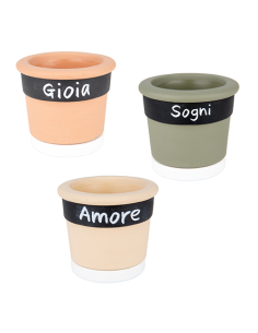 Gesso Portapiantina - 3 soggetti assortiti Ø8cm x h7cm | G3S Bomboniere