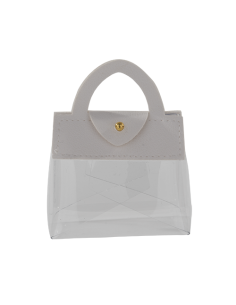Grazia Portaconfetti Borsetta Bianco 7cm x h9cm | G3S Bomboniere