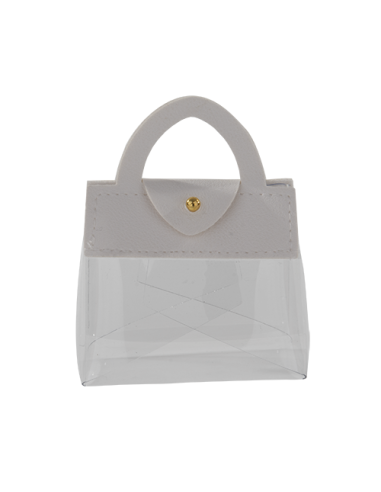 Grazia Portaconfetti Borsetta Bianco 7cm x h9cm | G3S Bomboniere