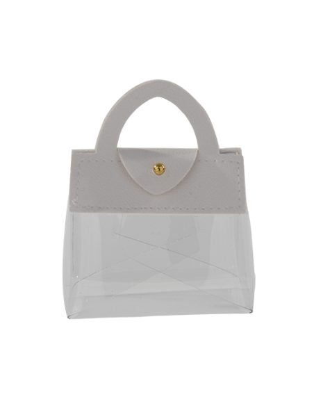 Grazia Portaconfetti Borsetta Bianco 7cm x h9cm | G3S Bomboniere