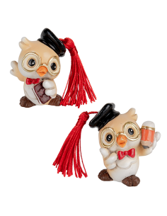 Gufolo Figurina Laurea - 2 soggetti assortiti 5cm | Vendita Ingrosso G3S